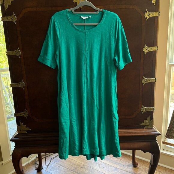 Chico's Short Sleeve A-Line T-shirt Dress Teal Chico's Size 2 (12) - Picture 1 of 6